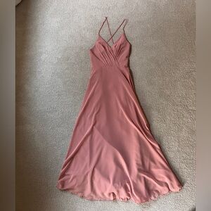 David’s Bridal spaghetti strap full skirt dress